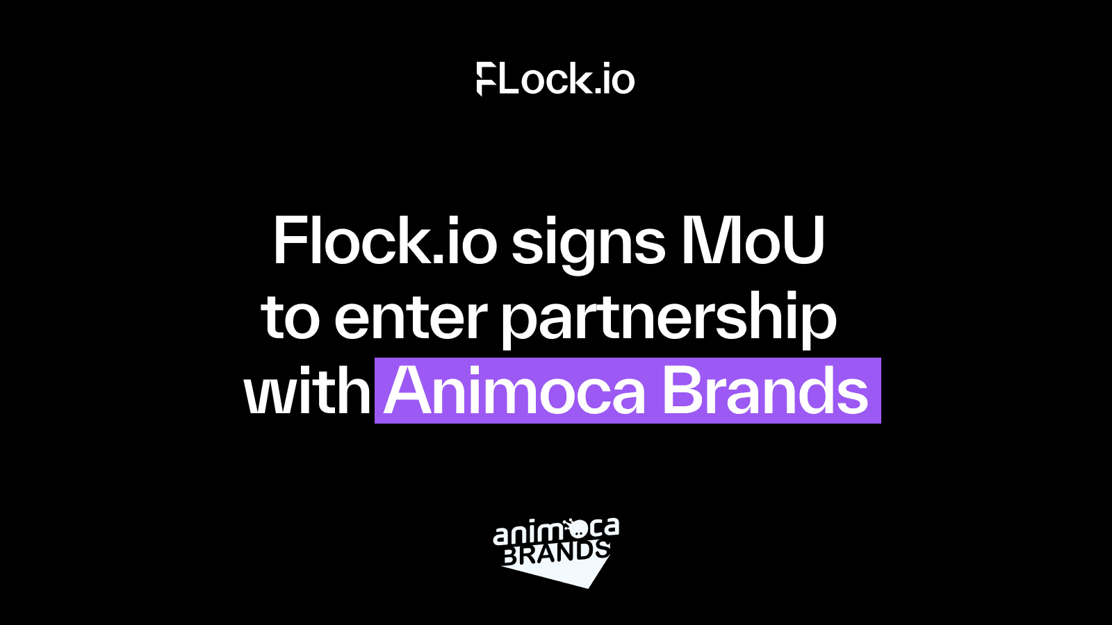 FLock.io signs MoU to enter partnership with Animoca Brands to drive decentralized AI model development for blockchain applications